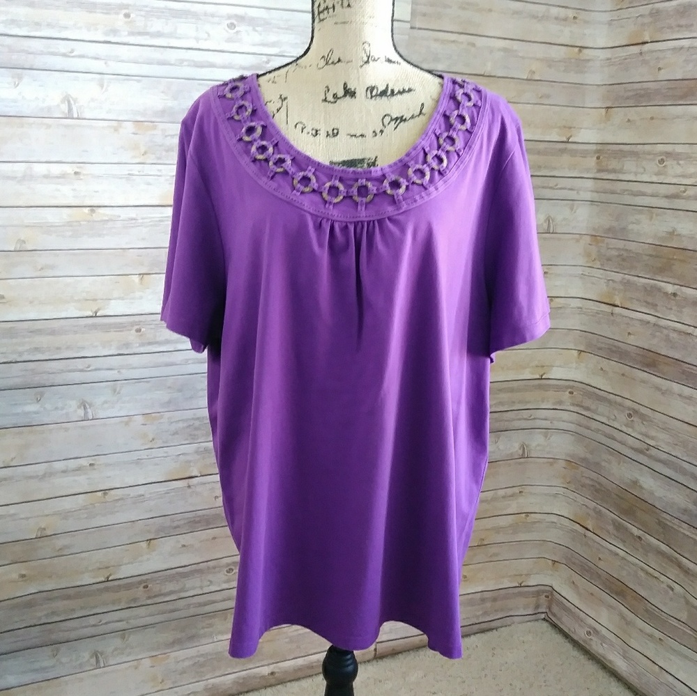 Liz & Me Purple Top Size 2X 22/24